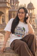 Unisex Oversized Jersey - Spiritual Quote - Why to worry when you have Shri Hari 2